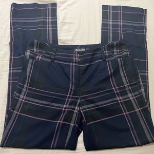 Ladies 7th avenue design studio new york co Navy Plaid Dress Pants Size 10.